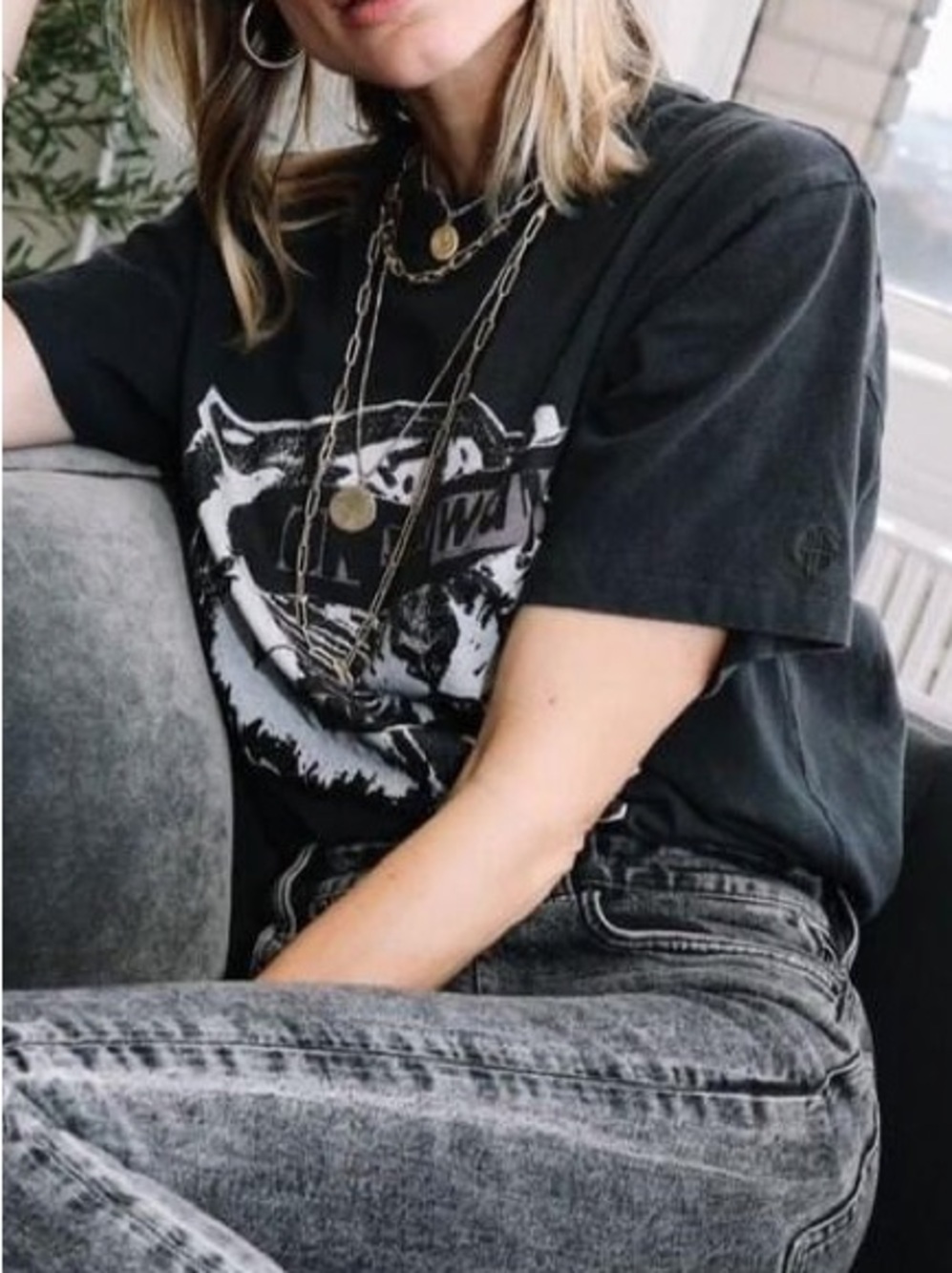 Anine Bing Lili Tee Tiger Eyes